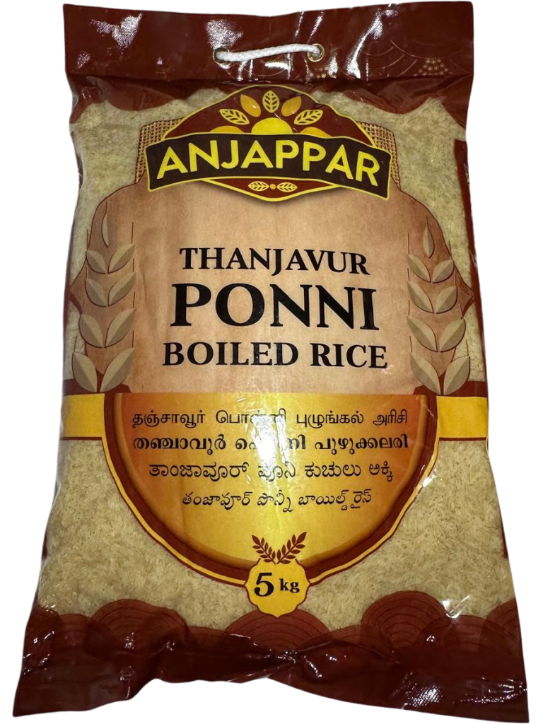 Anjappar Thanjavur Ponni Boiled Rice 5 Kg (Exp: 31/10/2025)