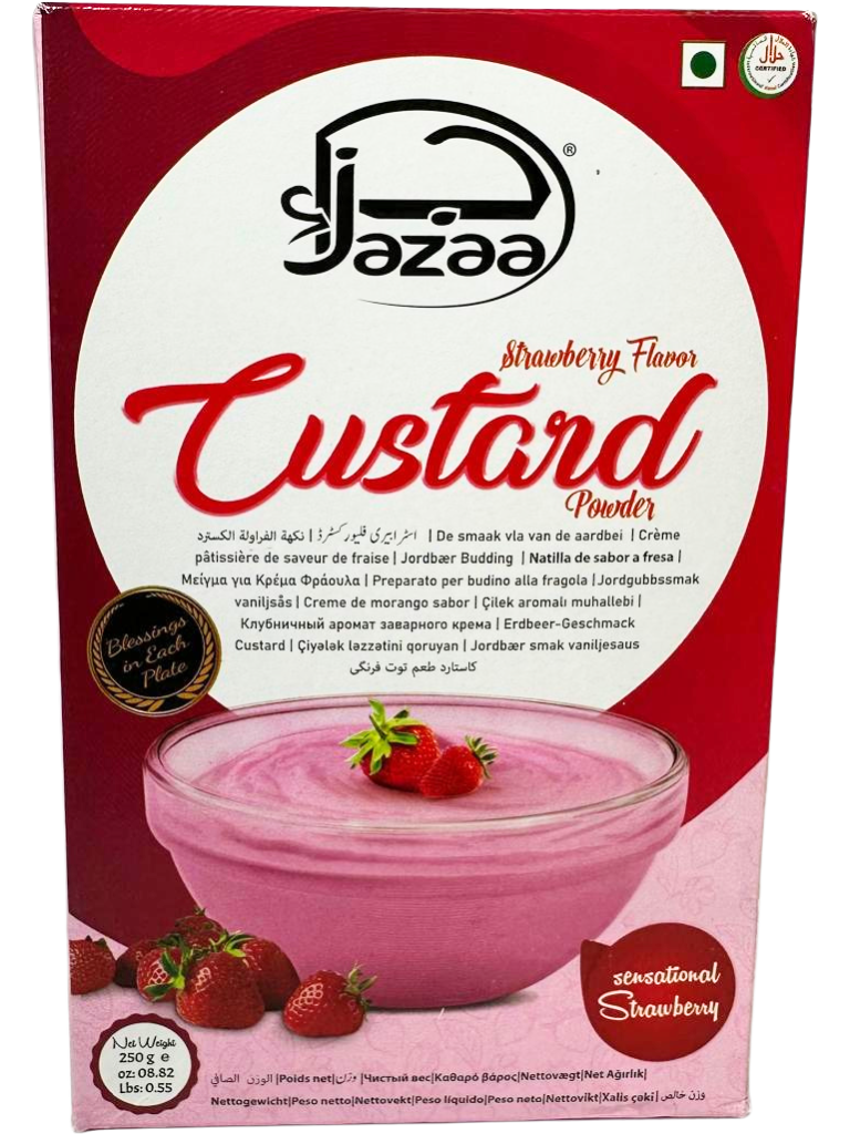 Jazaa Custard Powder Strawberry 250 g(exp: 19/01/26)