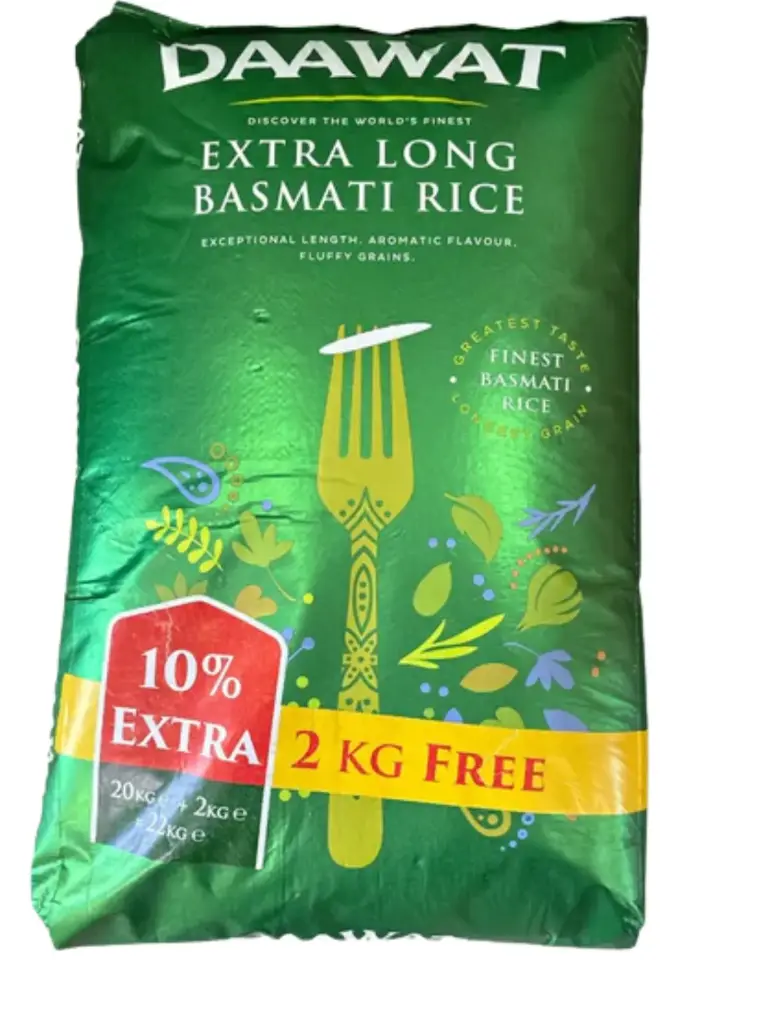 Daawat Basmati Rice Extra Long 20 kg 