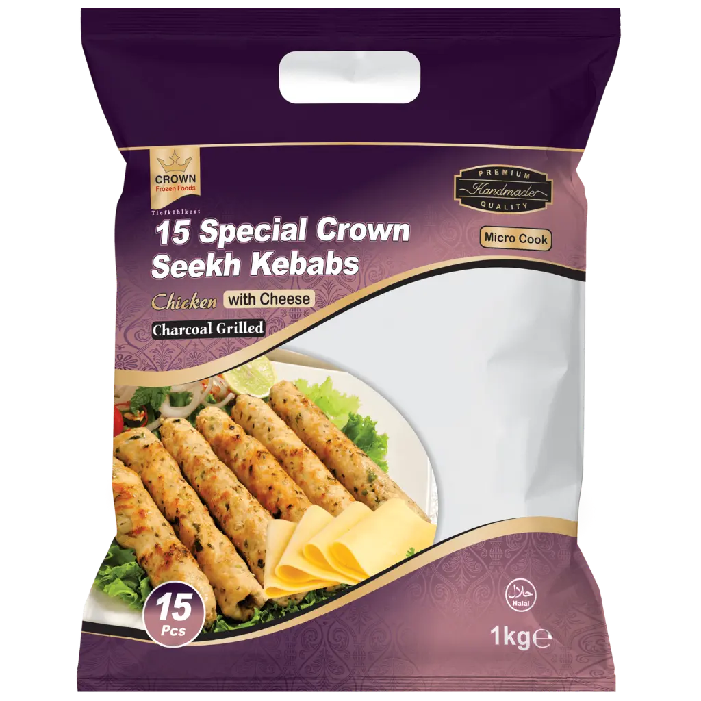 Crown Special Seekh Kebab Chicken 15 Pcs Halal - 900g