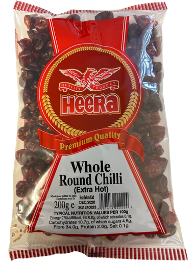 Heera Chilli Whole (Round) 200 g