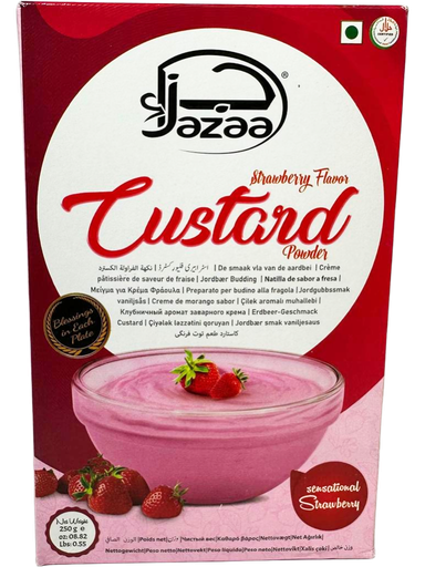 Jazaa Custard Powder Strawberry 250 g(exp: 19/01/26)