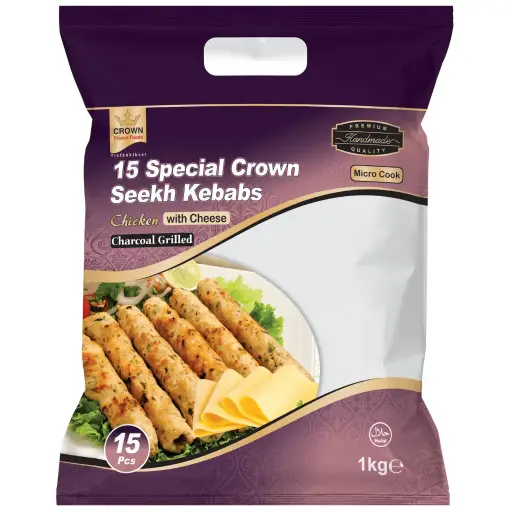Crown Special Seekh Kebab Chicken 15 Pcs Halal - 900g
