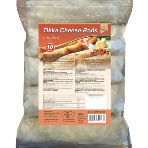 Crown Cheese Chicken tikka rolls Halal - 12pcs